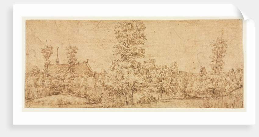 Trees before a Village, third quarter 17th century by Jan Lievens (attributed to)