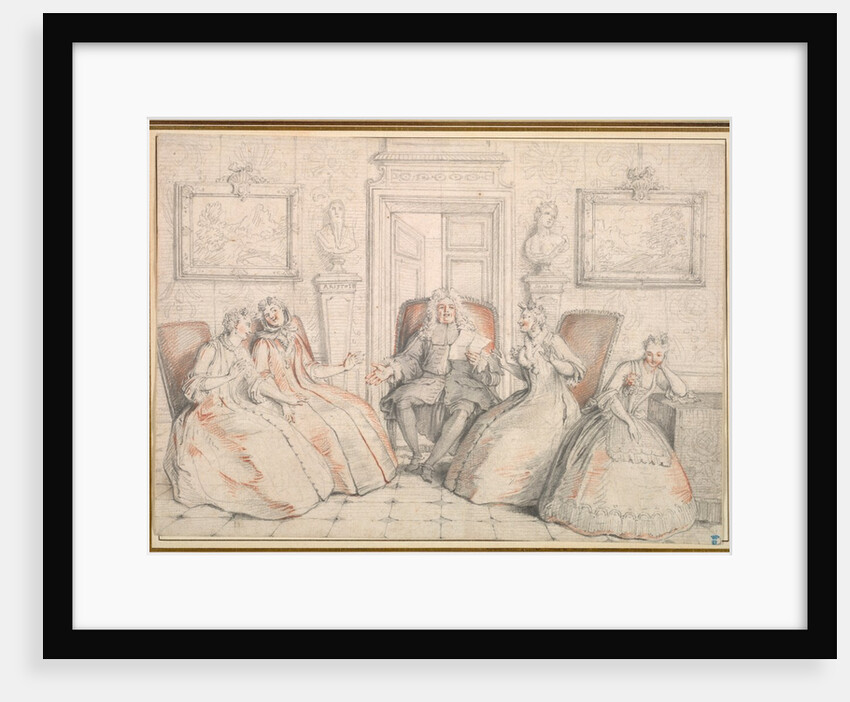 Trissotin Reading to Philaminte, Bélise, and Armande…, probably c. 1725-1726 by Charles Coypel