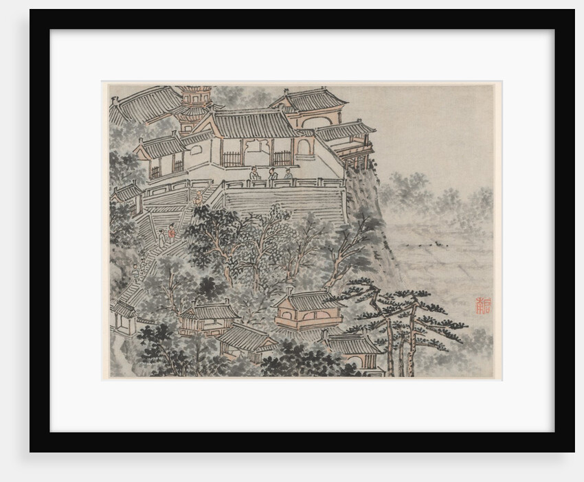Twelve Views of Tiger Hill, Suzhou: The Five Sages Terrace, after 1490 by Shen Zhou