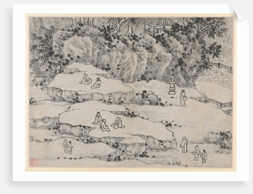 Twelve Views of Tiger Hill, Suzhou: The Nodding Stone Terrace, Tiger Hill…, after 1490 by Shen Zhou