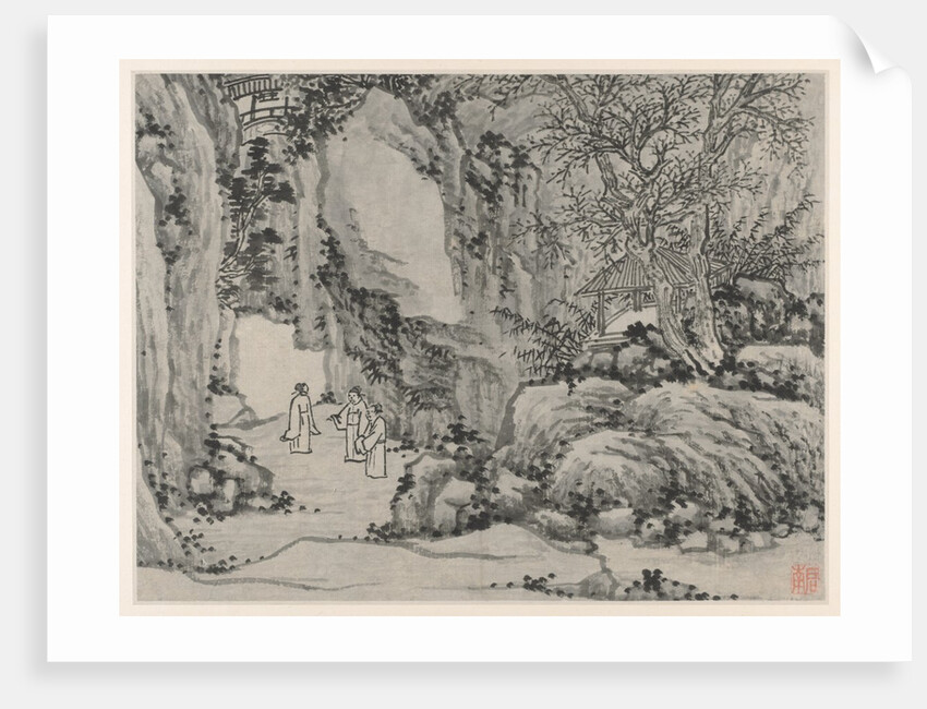 Twelve Views of Tiger Hill, Suzhou: The Sword Spring, Tiger Hill, after 1490 by Shen Zhou