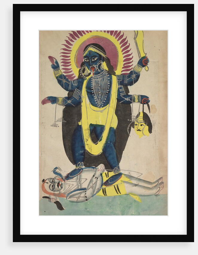 Two Aspects of Kali: Kali Dancing on Shiva, c. 1880 - 1890 by Unknown
