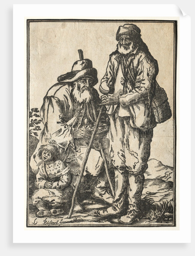 Two Beggars and Leprous Child by Ludolph Büsinck