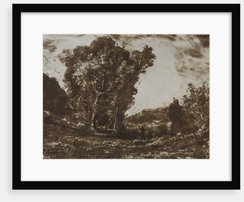 Two Boatmen in a Marsh near a Cluster of Trees, c. 1857 by Henri-Joseph-Constant Dutilleux