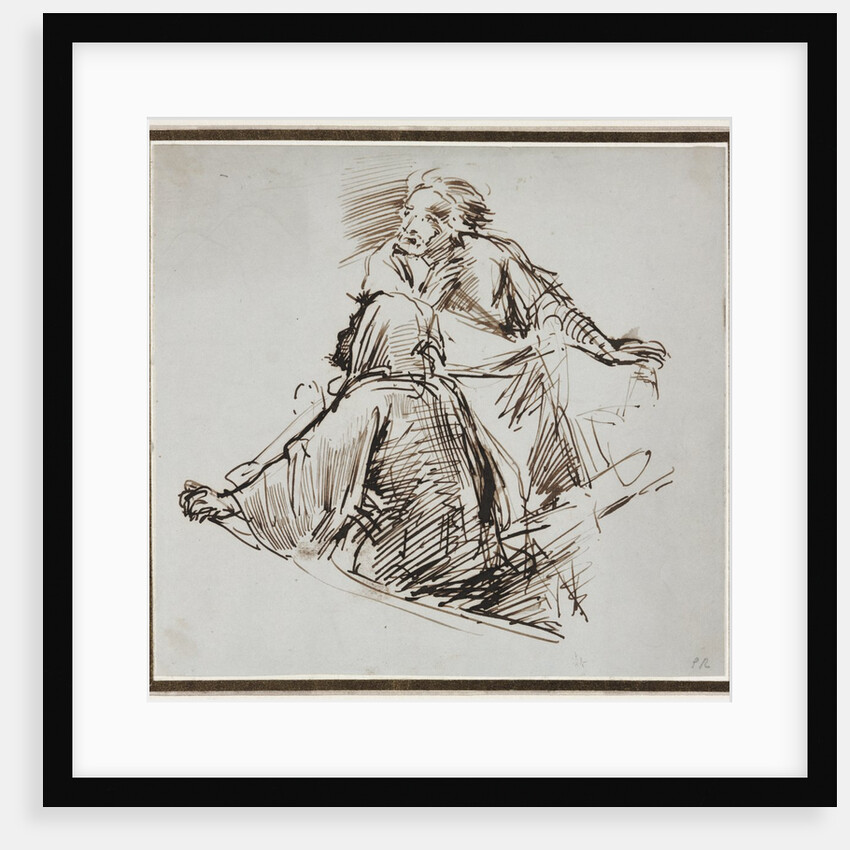 Two Male Figures, c. 1829 by George Richmond