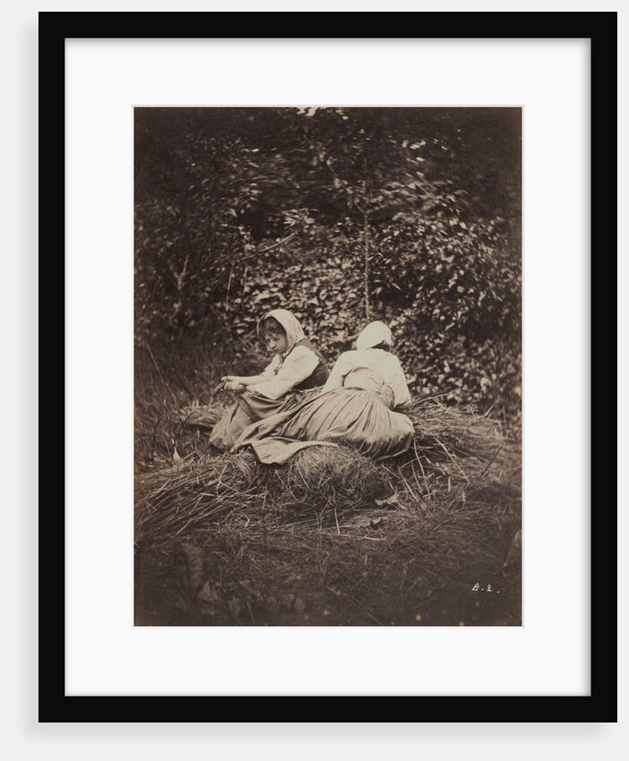 Two Peasant Girls Seated, 1870s by Auguste Giraudon's Artist