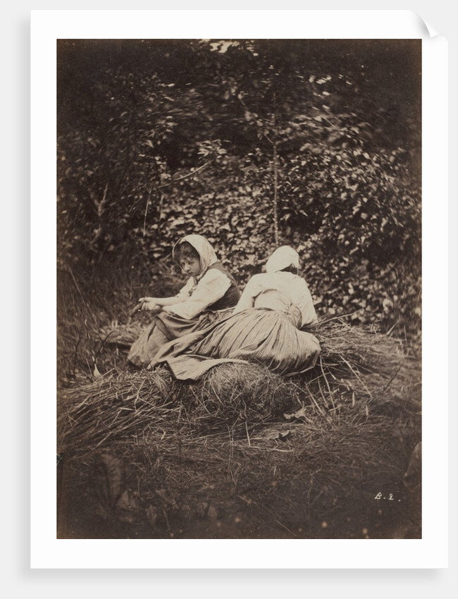 Two Peasant Girls Seated, 1870s by Auguste Giraudon's Artist