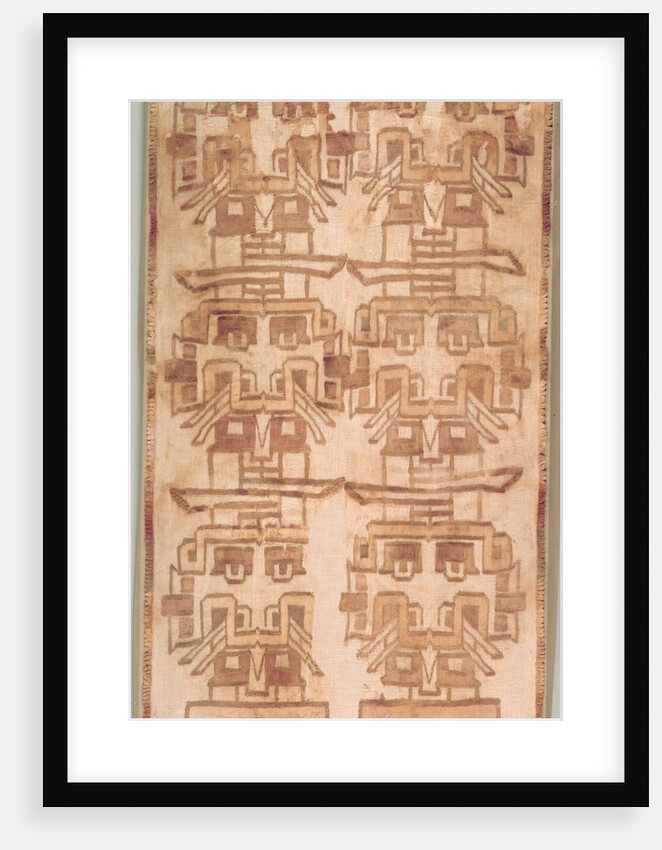 Two Textile Fragment with Fanged Heads, 500-200 BC by Unknown