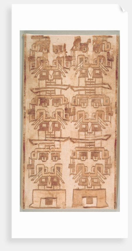 Two Textile Fragment with Fanged Heads, 500-200 BC by Unknown