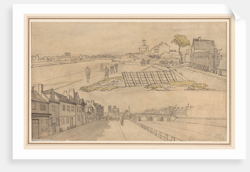 Two Views of Paris, first half 1800s by Georges Michel