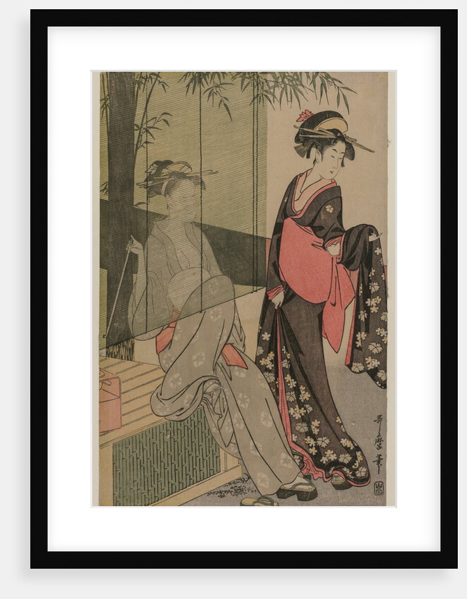 Two Women by a Bamboo Blind, c. 1797 or 1798 by Kitagawa Utamaro