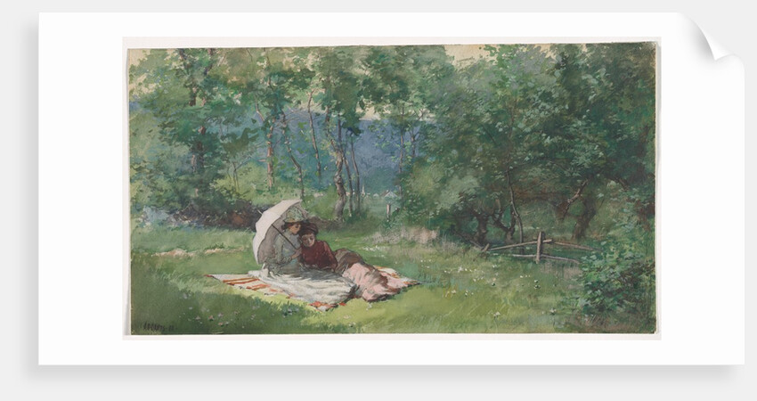 Two Women Reading in a Field, 1888 by Arthur B. Davies