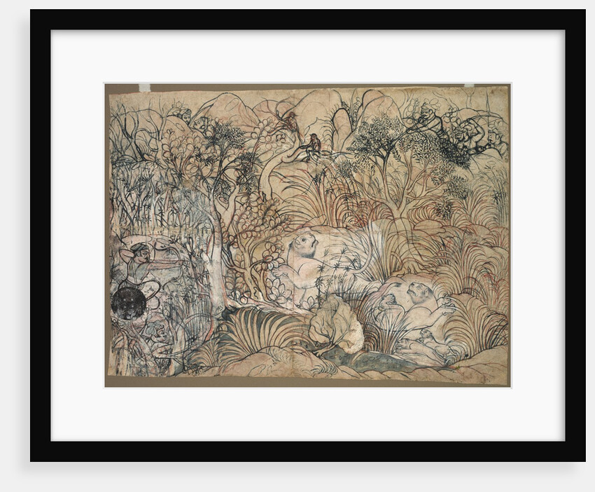 Umed Singh of Kota Hunting Lions, c. 1785-1790 by Unknown