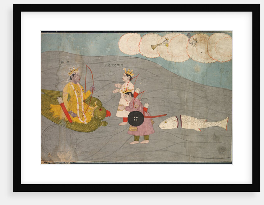 Vanasura's Sons Submit to Krishna: Scene from the Aniruddha Usha Section of Krishna Lila, c. 1840 by Unknown