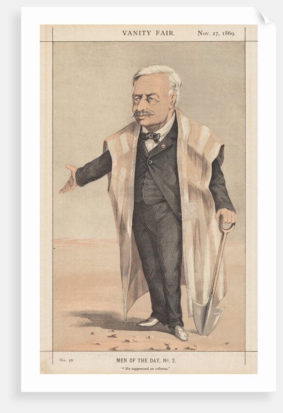 Vanity Fair: Men of the Day, No. 2 'He suppressed an isthmus', 1869 by Anonymous