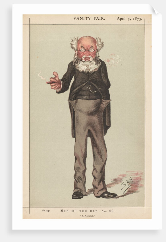 Vanity Fair: Men of the Day, No. 60, 'A Novelist', 1873 by Leslie Matthew Ward
