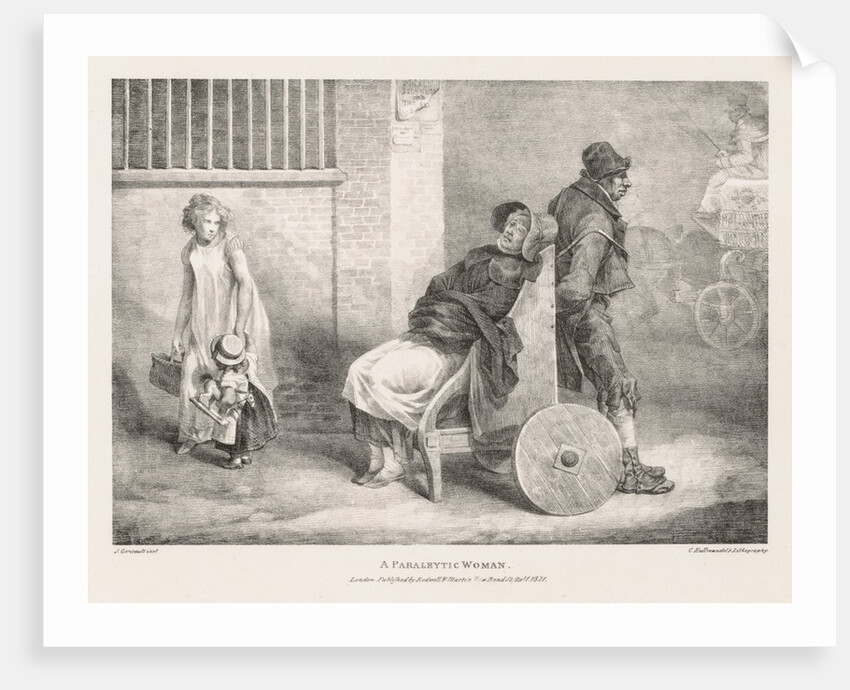 Various Subjects Drawn from Life and on Stone: A Paraleytic Woman, 1821 by Théodore Géricault