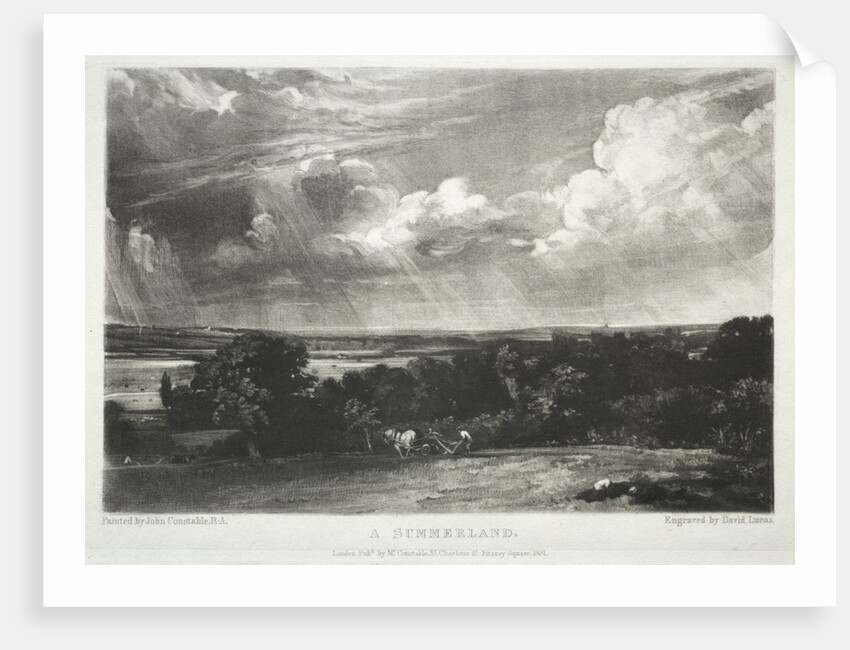 Various Subjects of Landscape, Characteristic of English Scenery…A Summerland, 1831 by David Lucas