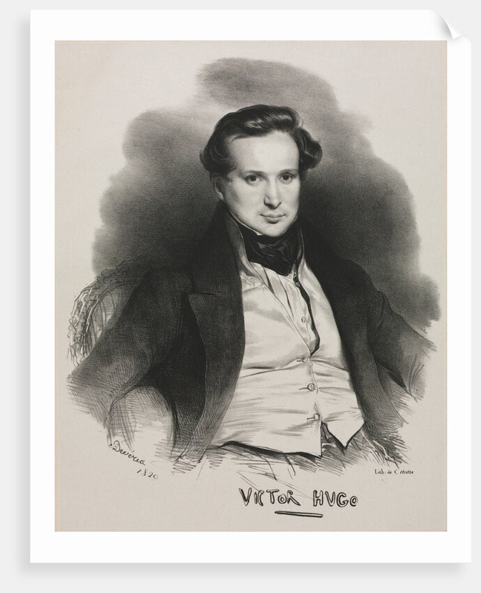 Victor Hugo, 1829 by Achille Devéria