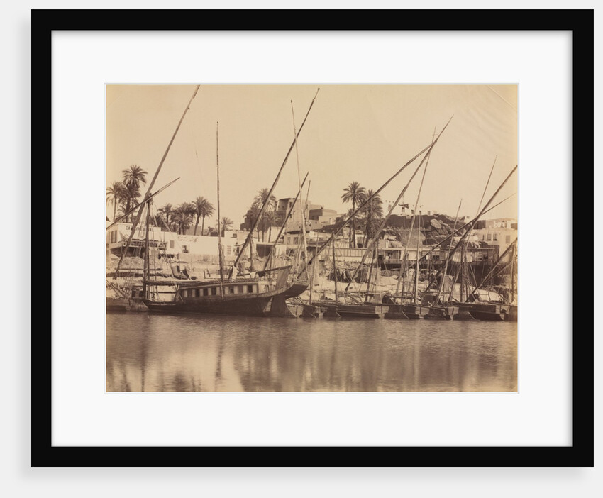 View of Aswan - Along the Nile, c. 1870s - 1880s by Antonio Beato