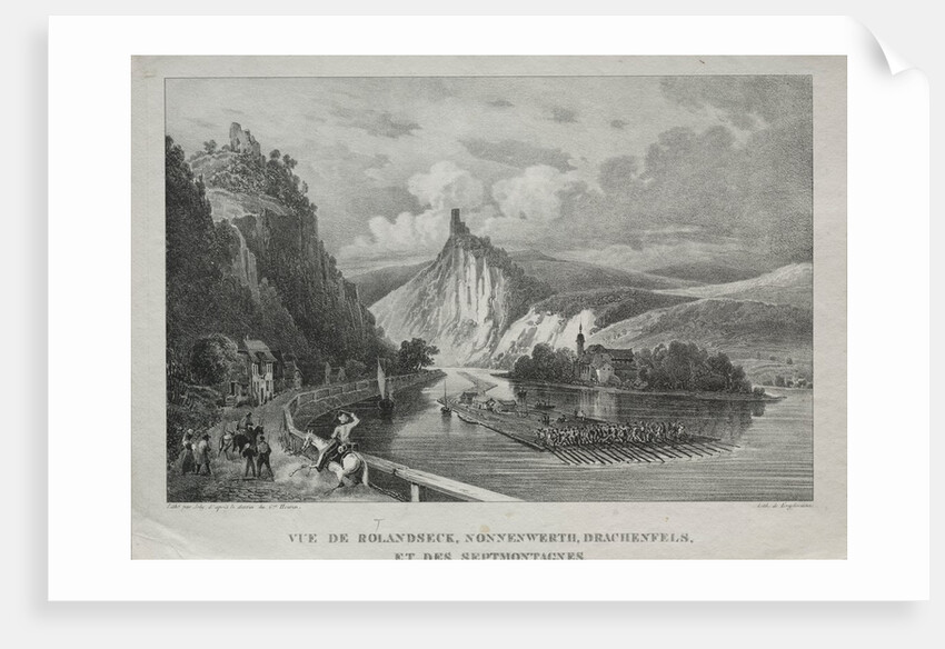 View of Rolandseck, Nonnenwerth, Drachenfels and Siebenbirge by Jules Jean-Baptiste de Joly