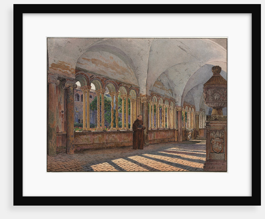View of the Cloister of San Giovanni in Laterano, Rome, 1836 by Jakob Alt