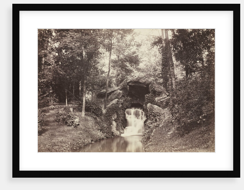 View of the Small Grotto toward the Deer Pond, Bois de Boulogne, 1858 by Charles Marville