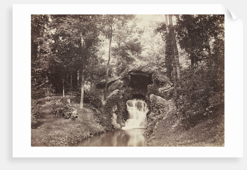 View of the Small Grotto toward the Deer Pond, Bois de Boulogne, 1858 by Charles Marville