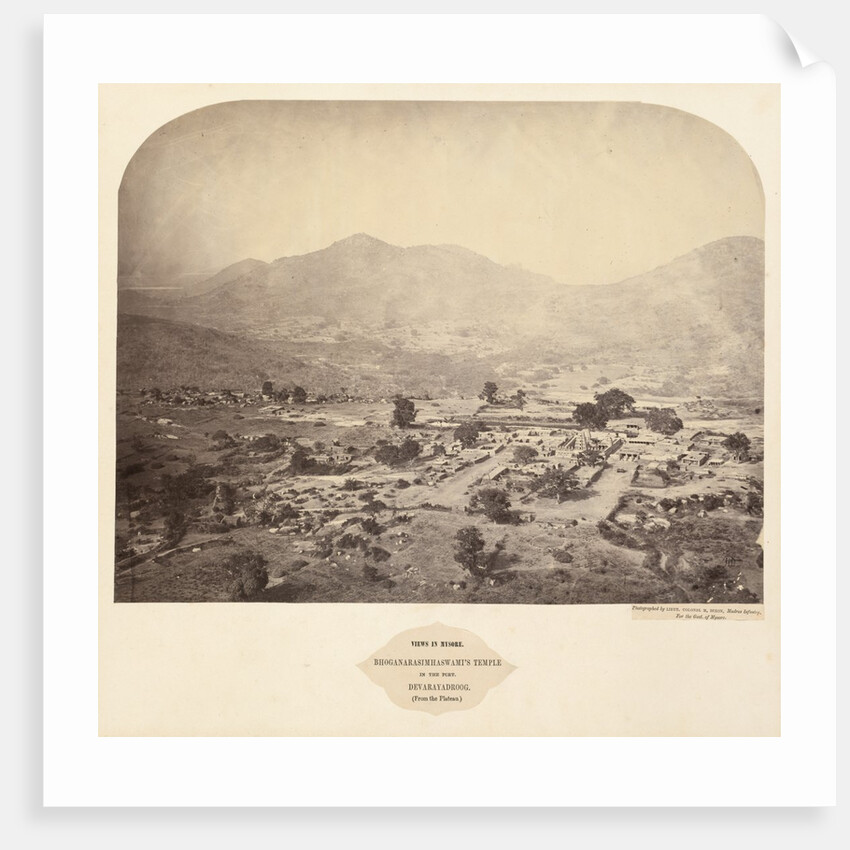 Views in Mysore: Bhoganarasimhaswami's temple, in the fort, Devarayadroog…, 1862-1865 by Lieutenant Colonel Henry Dixon