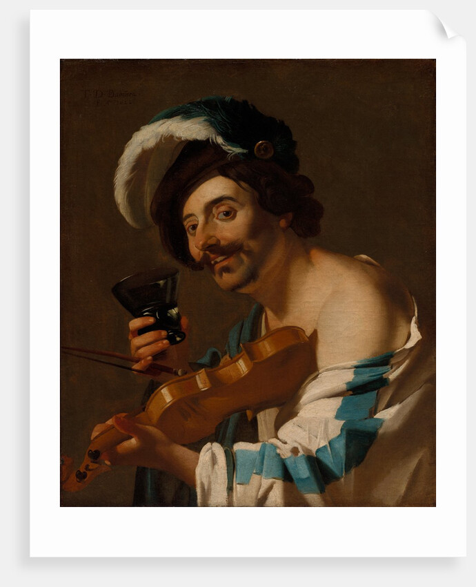Violin Player with a Wine Glass, 1623 by Dirck van Baburen