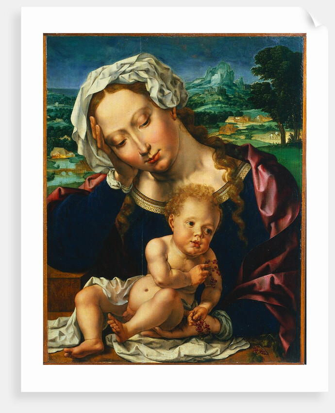 Virgin and Child in a Landscape, 1531 by Jan Gossaert; Anonymous Landscape Painter