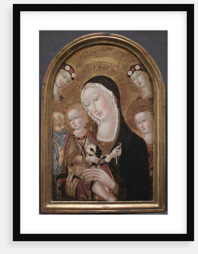 Virgin and Child with Saint Jerome and Saint Catherine of Alexandria, c. 1450 by Carolino da Viterbo