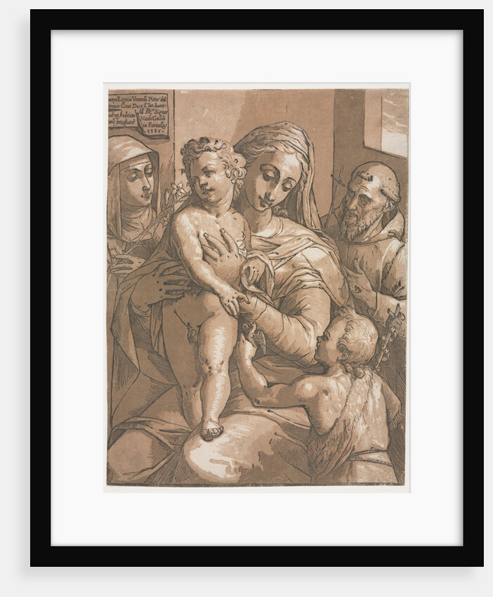 Virgin and Child with St. John, St. Catherine of Siena and St. Francis, 1585 by Andrea Andreani