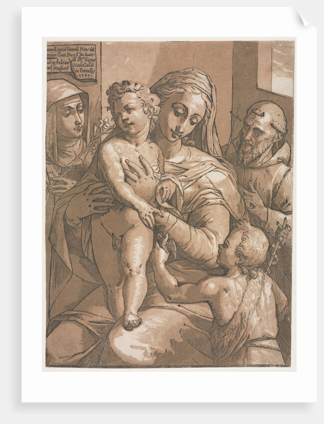Virgin and Child with St. John, St. Catherine of Siena and St. Francis, 1585 by Andrea Andreani