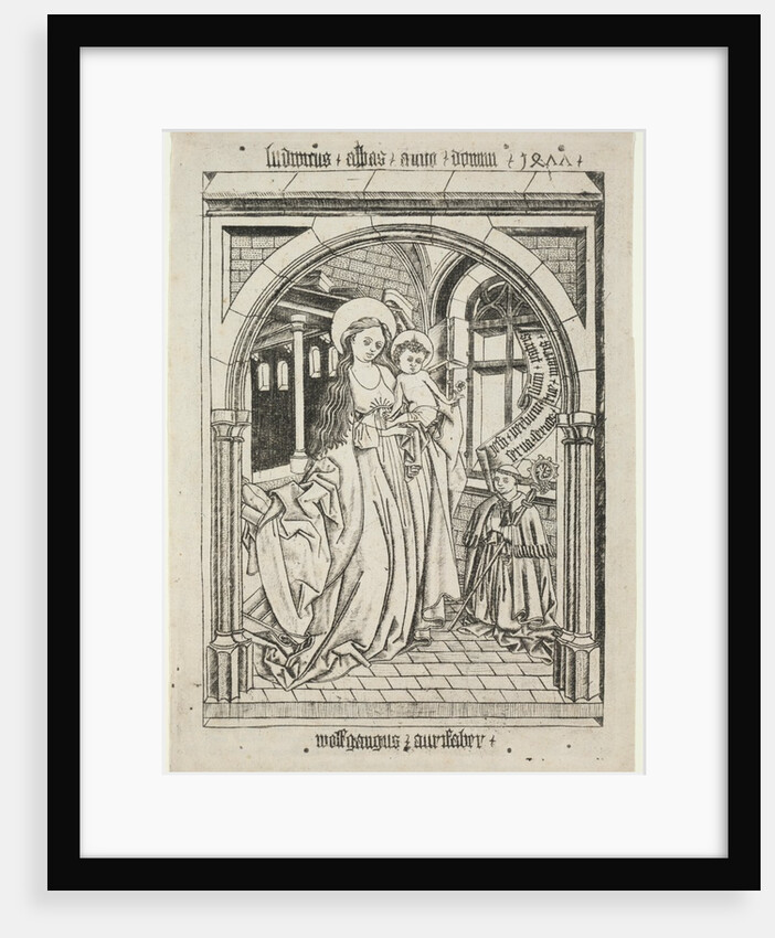 Virgin and Child, Abbot Ludwig Kneeling, 1400s by Unknown