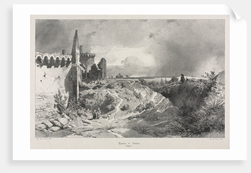 Voyages pittoresques et romantiques dans lancienne France. Bretagne: Chateau de Susinio by Eugène Cicéri