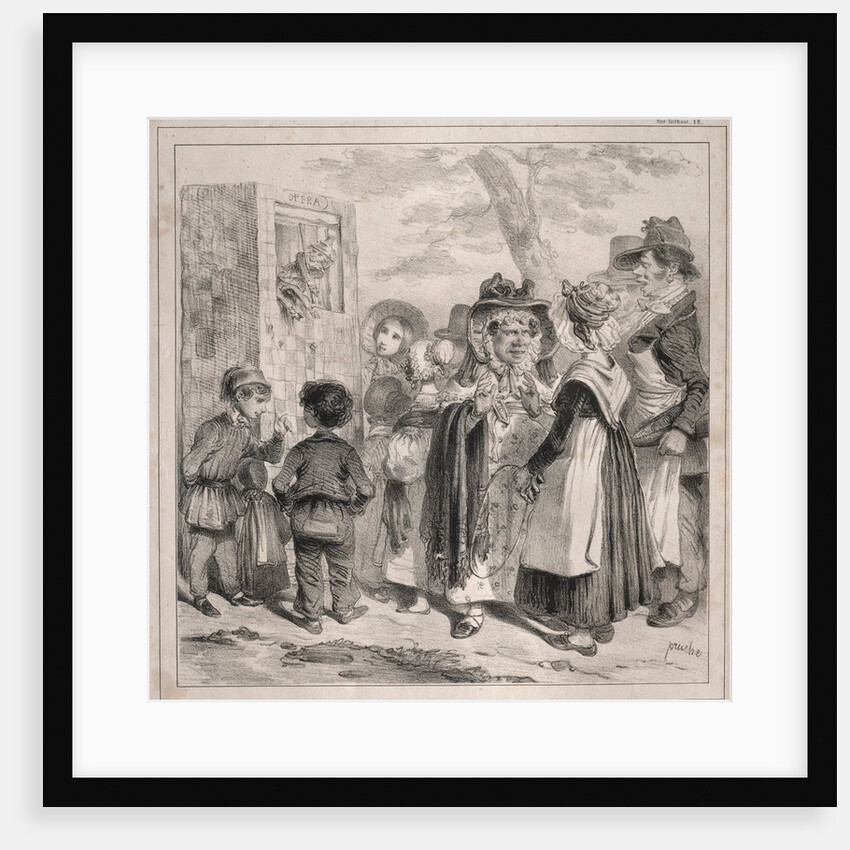 Voyez-vous ma Chère! cest la police qui fait jouer ces polichinels là, pour détourner…, 1840 by Clémente Pruche