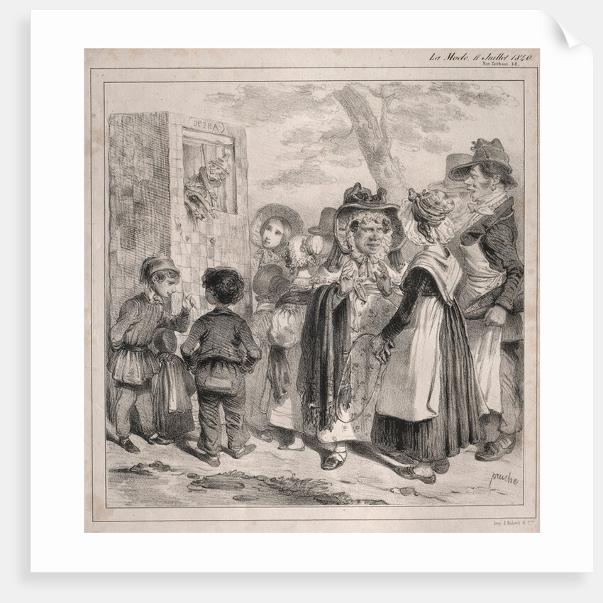 Voyez-vous ma Chère! cest la police qui fait jouer ces polichinels là, pour détourner…, 1840 by Clémente Pruche