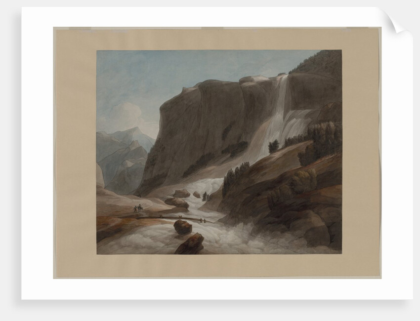 Waterfall between Chiavenna and Mount Splügen, 1784 by Francis Towne