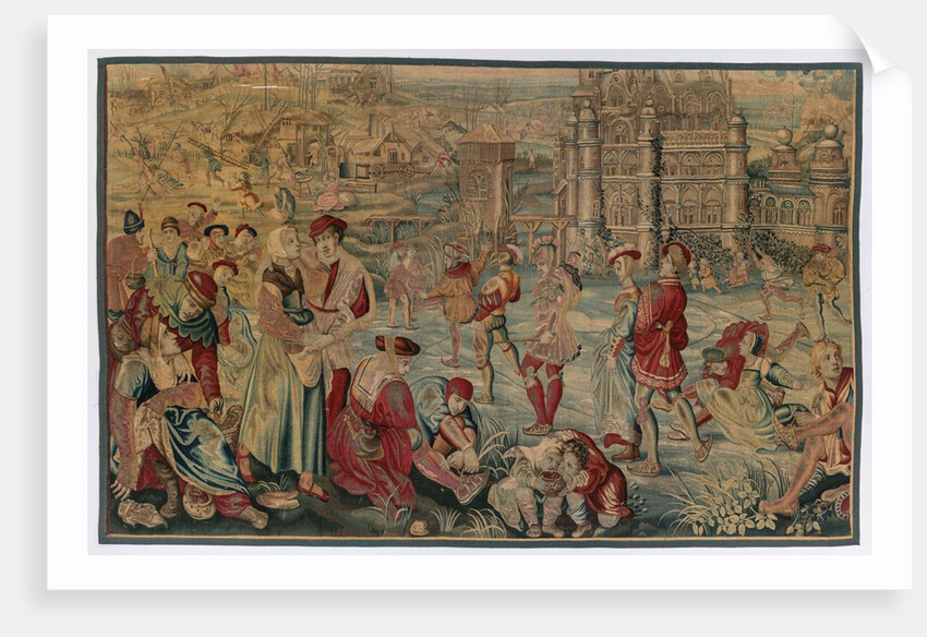 Winter: Skating Scene, late 1600s - early 1700s by Gobelins
