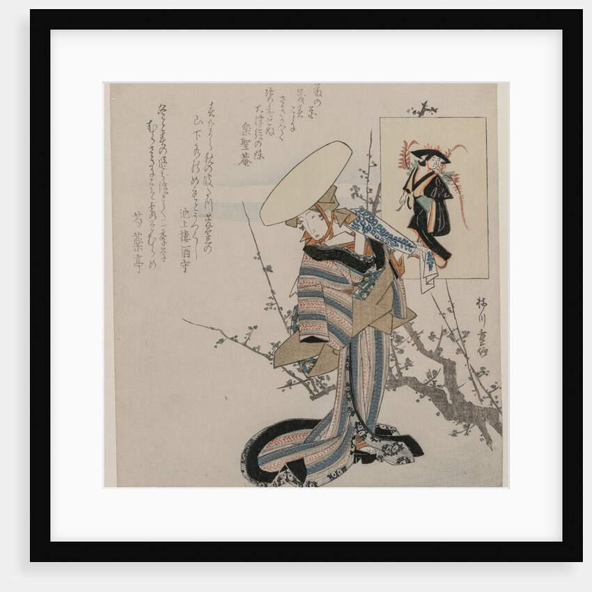 Woman by a Plum Tree Matched with the Wisteria Maiden…, c. early 1830s by Yanagawa Shigenobu