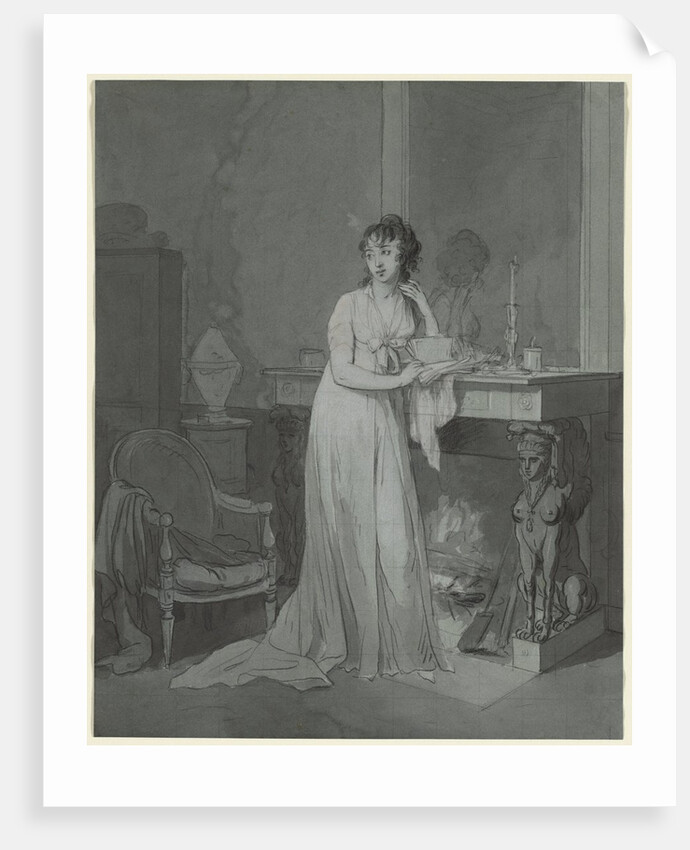Woman in Front of a Fireplace, c. 1803 by Louis Léopold Boilly