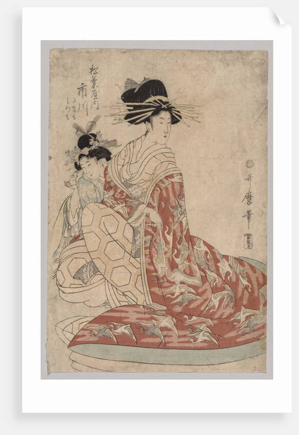Woman of the Yoshiwara with Girl, 1753-1806 by Kitagawa Utamaro