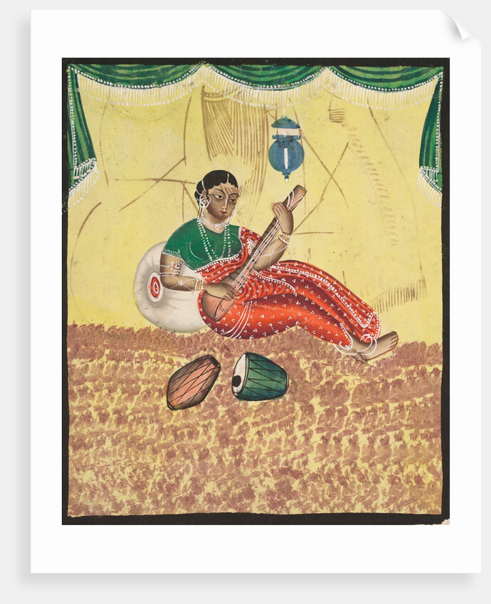 Woman Playing Music, 1800s by Unknown