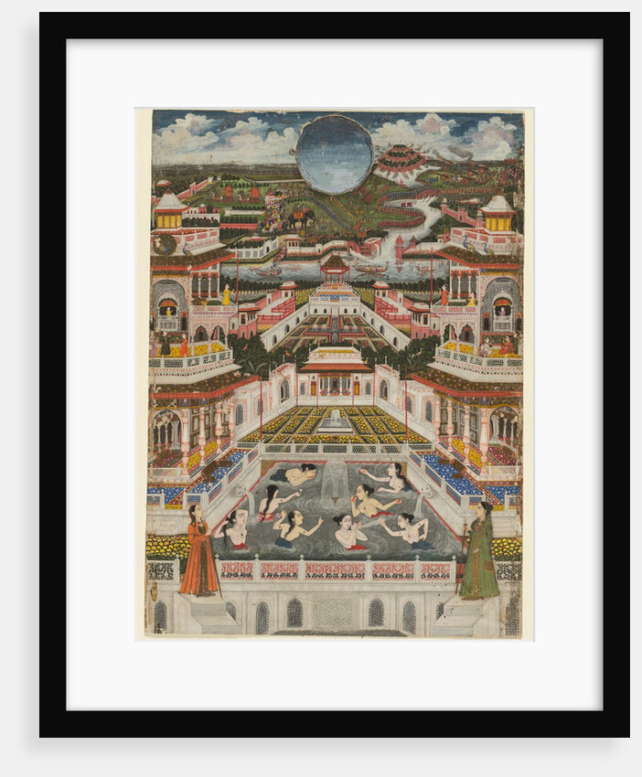 Women bathing before an architectural panorama, c. 1765 by Fayzullah