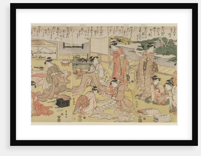 Women Making Clothing, early 1790s by Utagawa Toyokuni