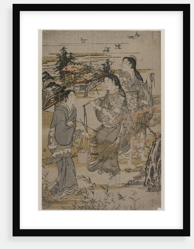 Women with Salt Pails; The Noda Tama River in Mutsu Province?, late 1780s by Kubo Shunman