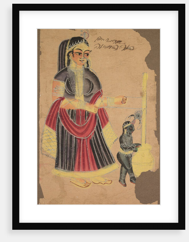Yasoda and Krishna, 1800s by Unknown