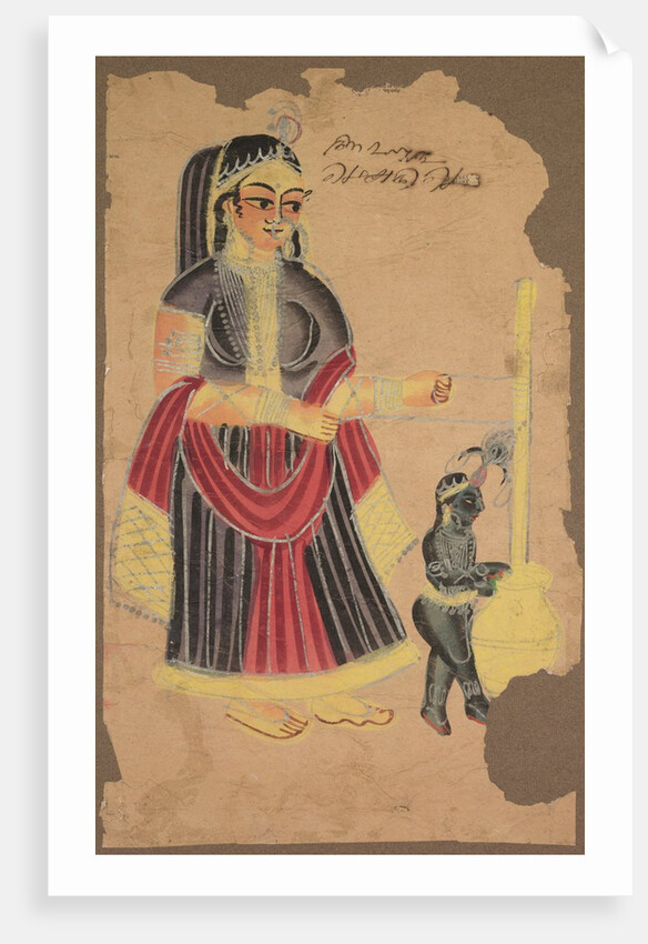 Yasoda and Krishna, 1800s by Unknown