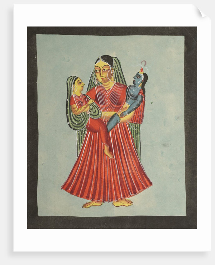 Yasoda Holding Krishna and Radha, 1800s by Unknown